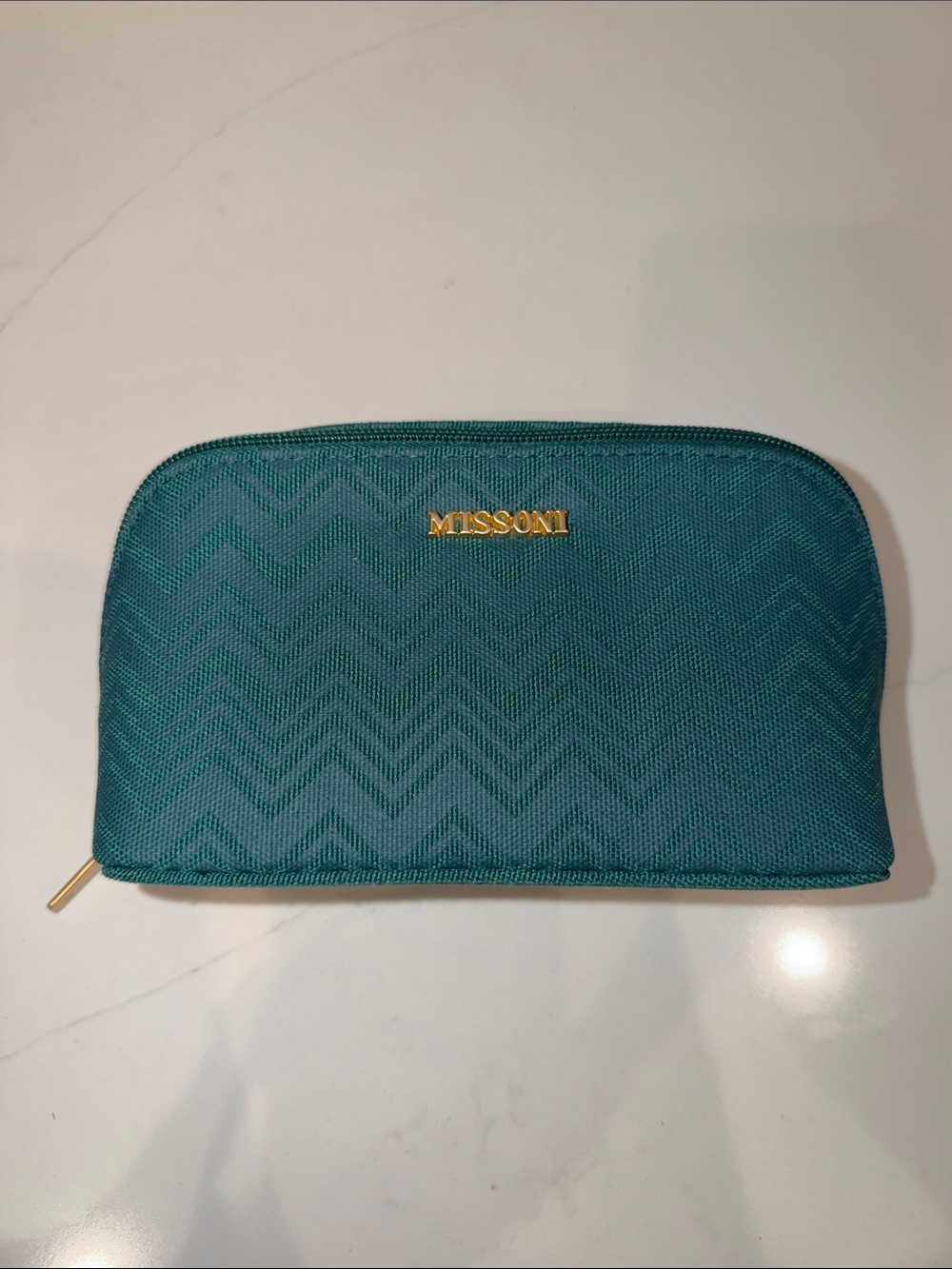 Missoni teal toiletry bag